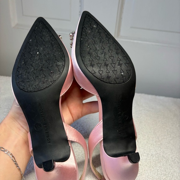 Adrienne Vittadini - Satin Finish Soft Pink Kitten Heel - Picture 7 of 7